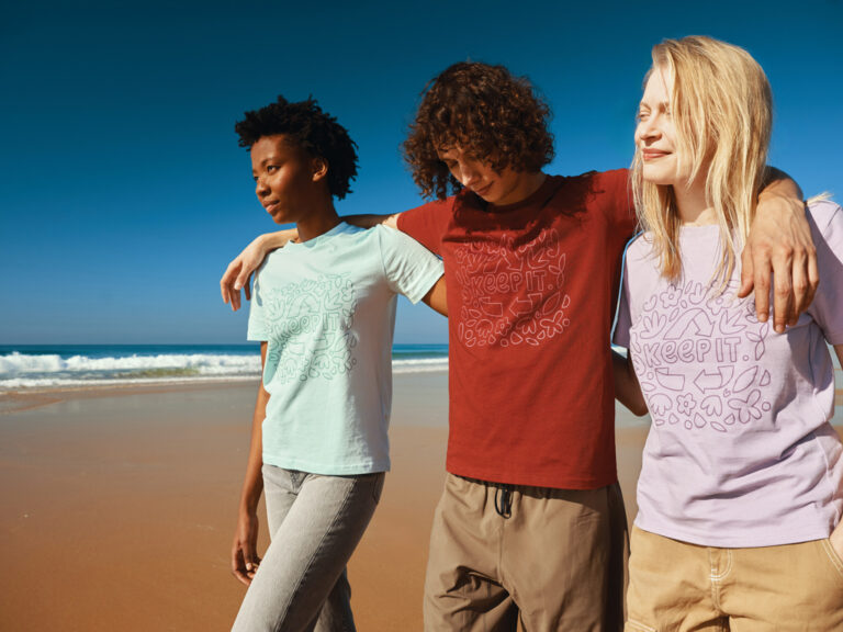 Brett recycled cotton t-shirt, burgundy