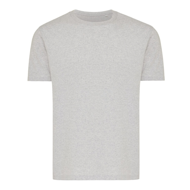Brett t-shirt i återvunnen bomull, light heather grey