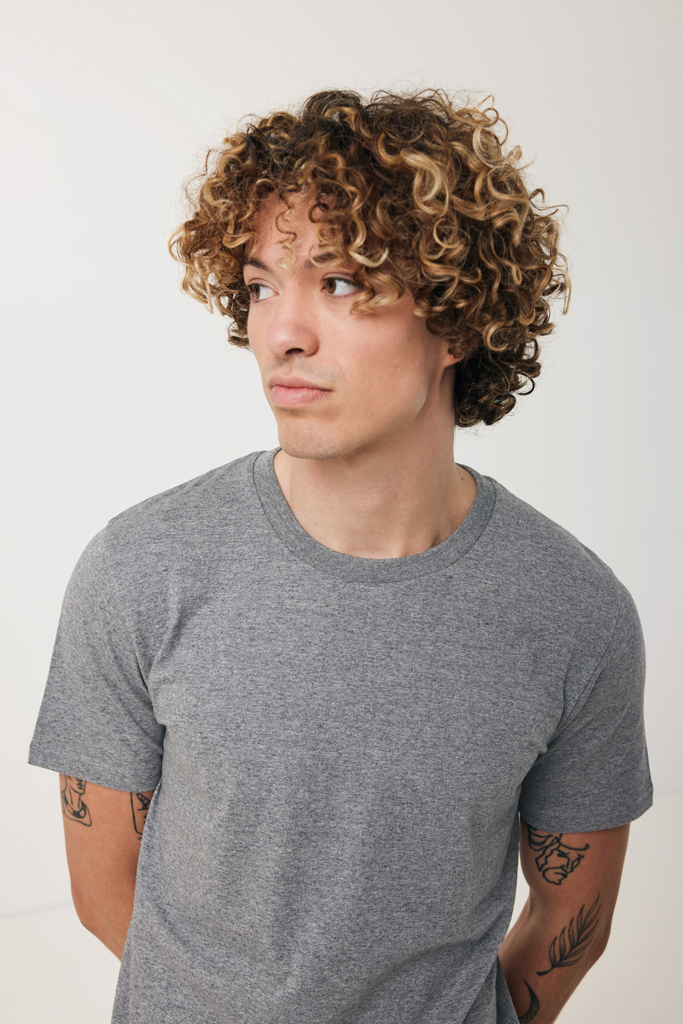 Brett recycled cotton t-shirt, light heather anthracite