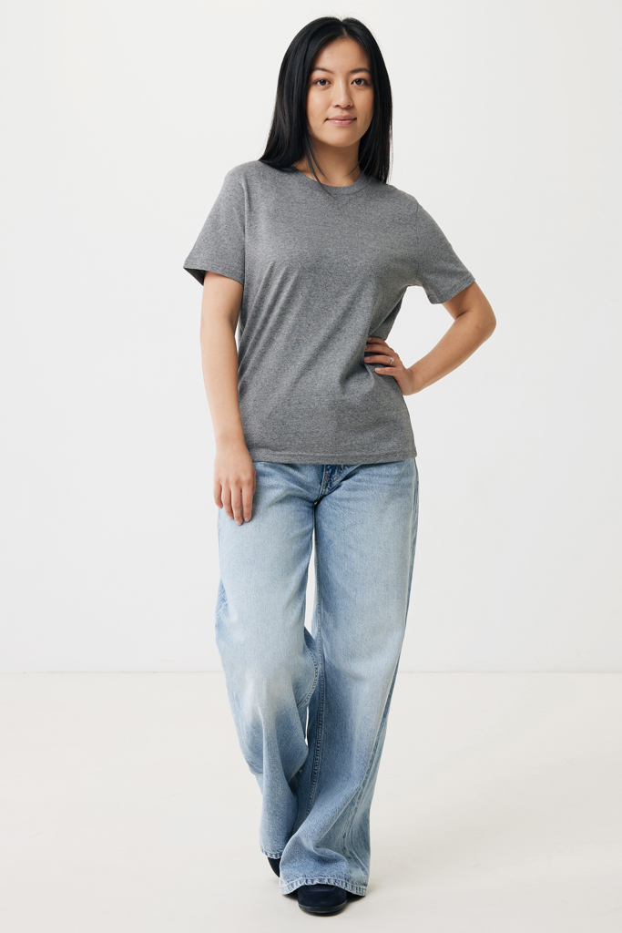 Brett recycled cotton t-shirt, light heather anthracite