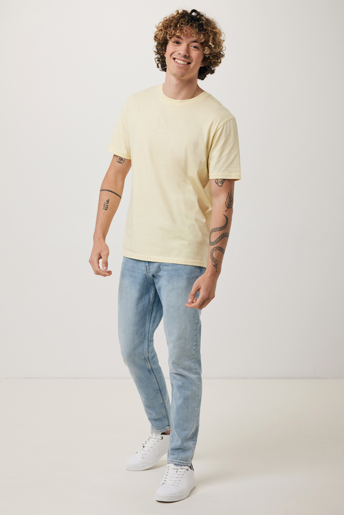 Brett recycled cotton t-shirt, cream yellow