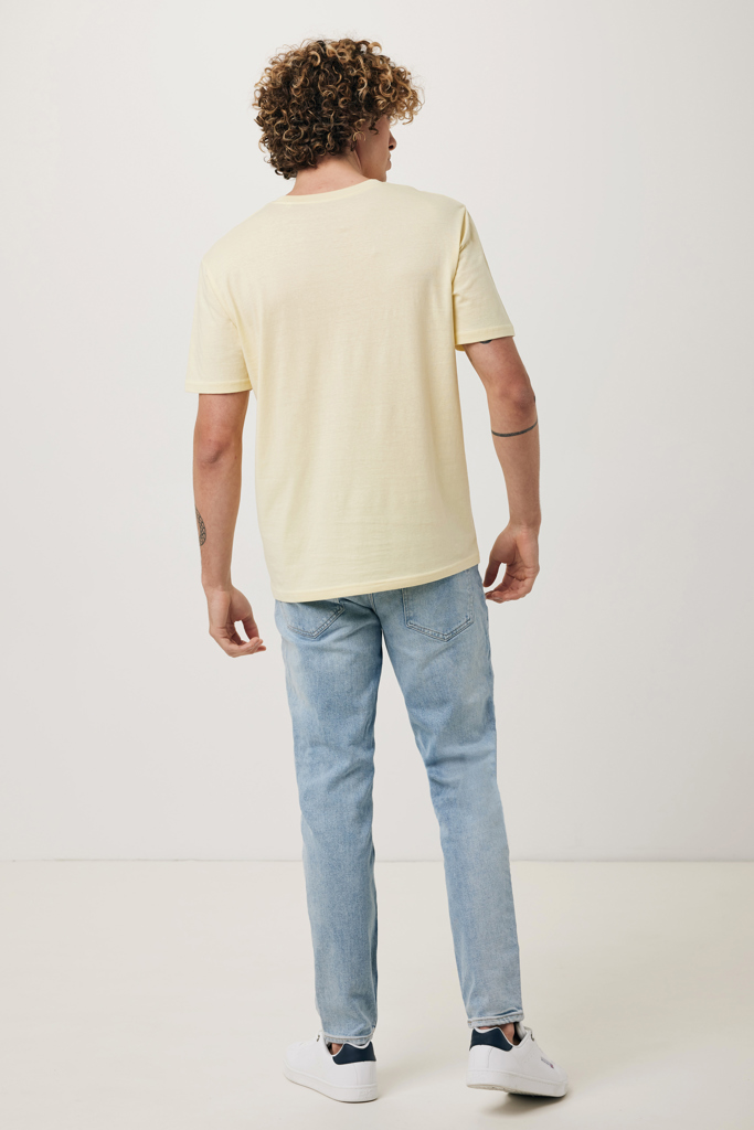 Brett recycled cotton t-shirt, cream yellow