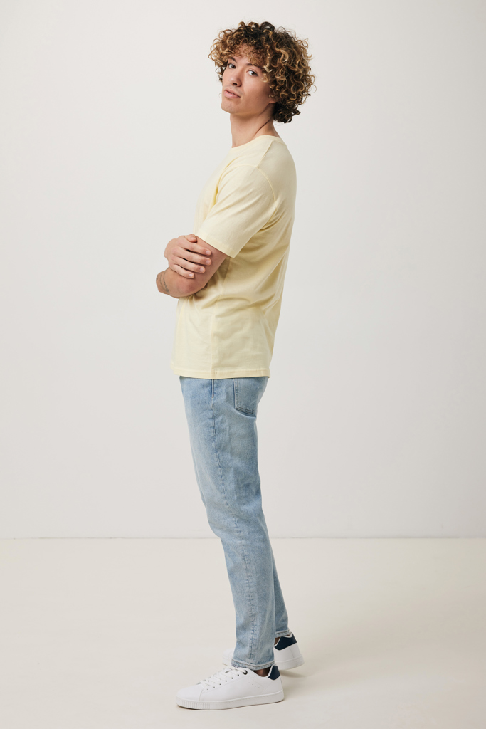 Brett recycled cotton t-shirt, cream yellow