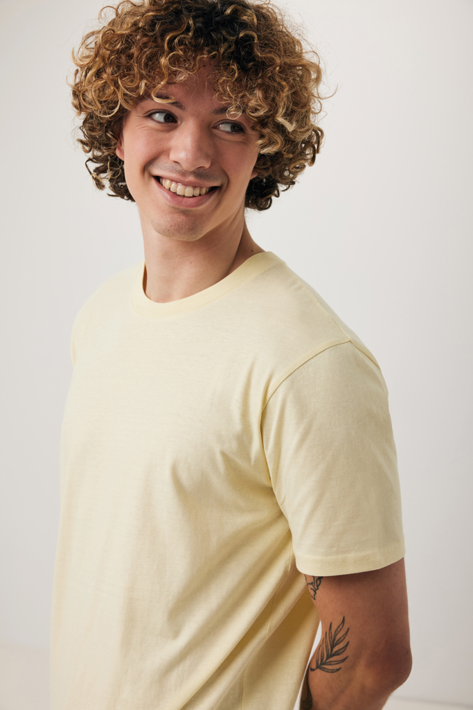 Brett recycled cotton t-shirt, cream yellow