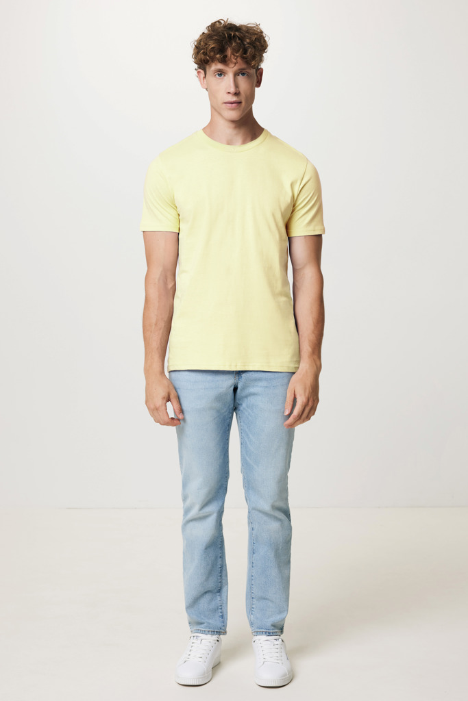 Brett recycled cotton t-shirt, cream yellow
