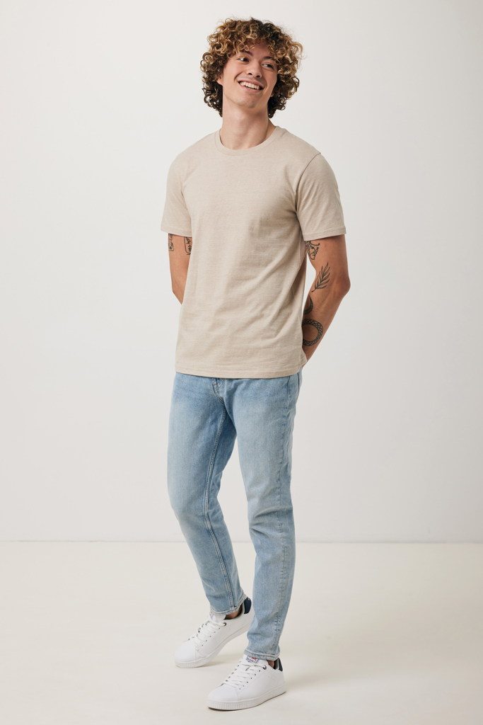 T-shirt Brett in cotone riciclato, light heather brown