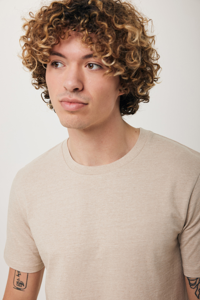 T-shirt Brett in cotone riciclato, light heather brown