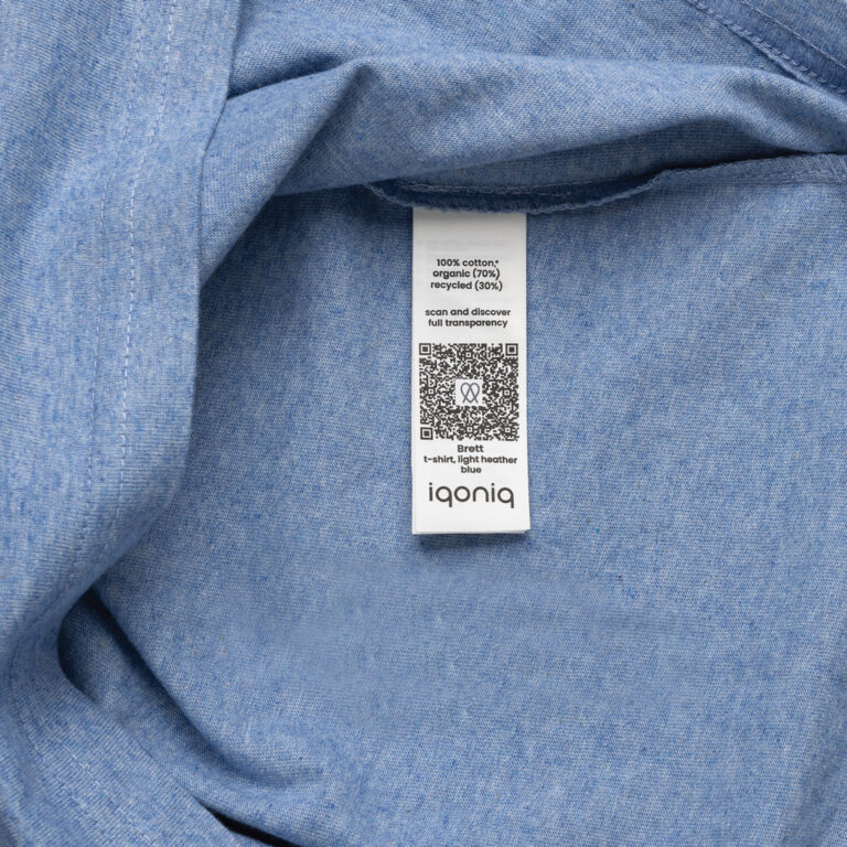 Brett recycled cotton t-shirt, light heather blue