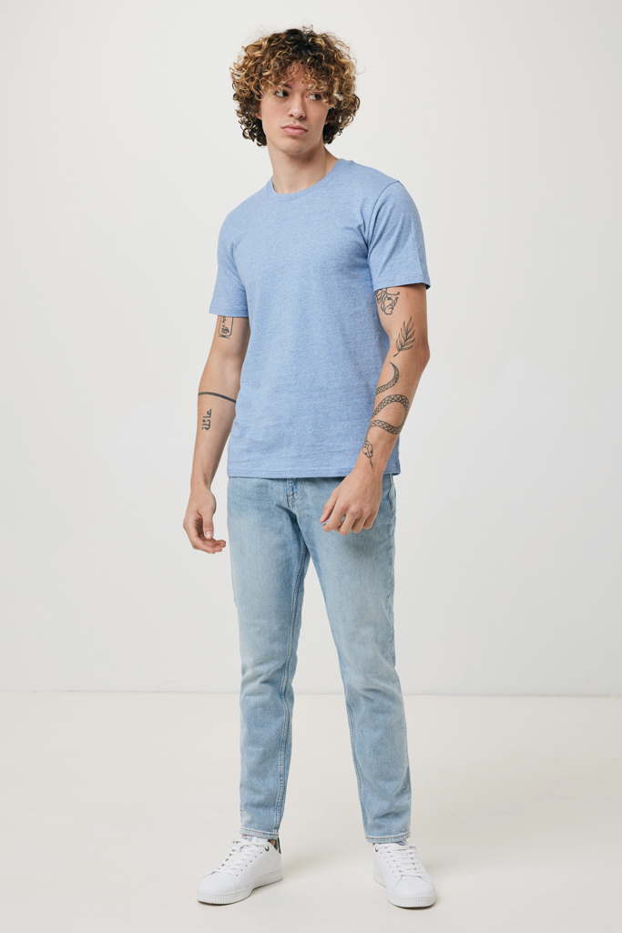 Brett recycled cotton t-shirt, light heather blue