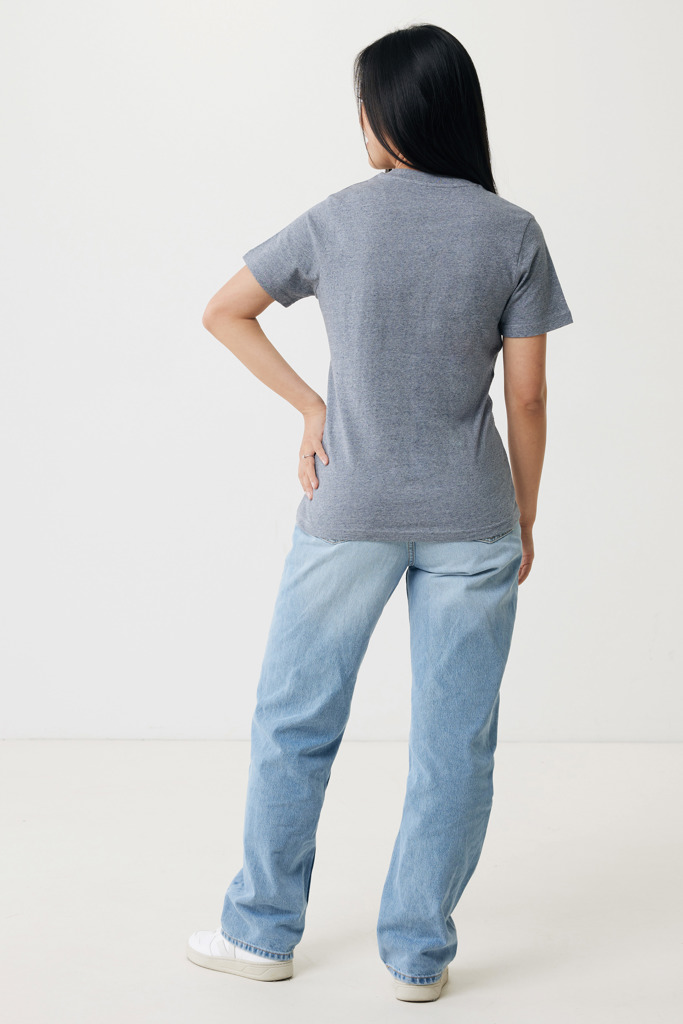 Brett recycled cotton t-shirt, light heather navy