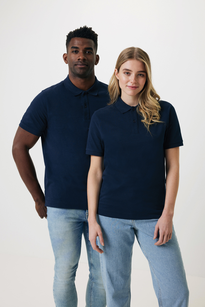 Polo Yosemite in cotone piquet riciclato, blu navy