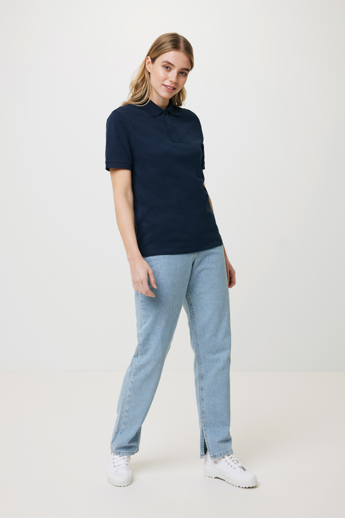 Polo Yosemite in cotone piquet riciclato, blu navy