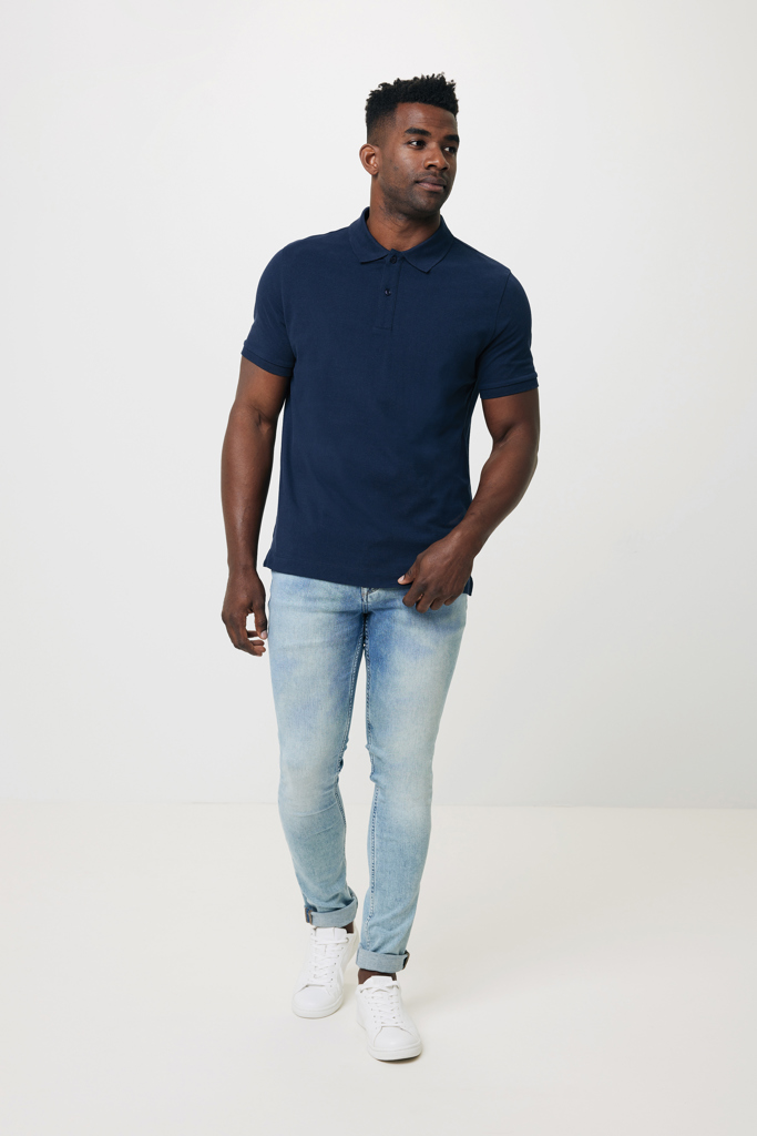 Polo Yosemite in cotone piquet riciclato, blu navy