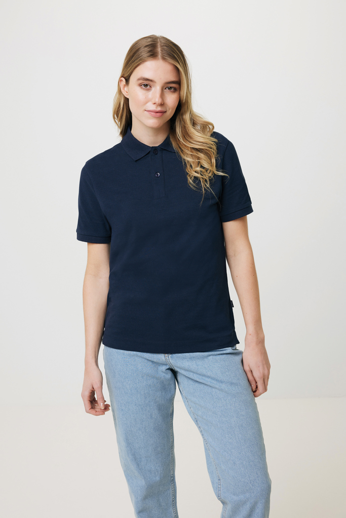 Polo Yosemite in cotone piquet riciclato, blu navy