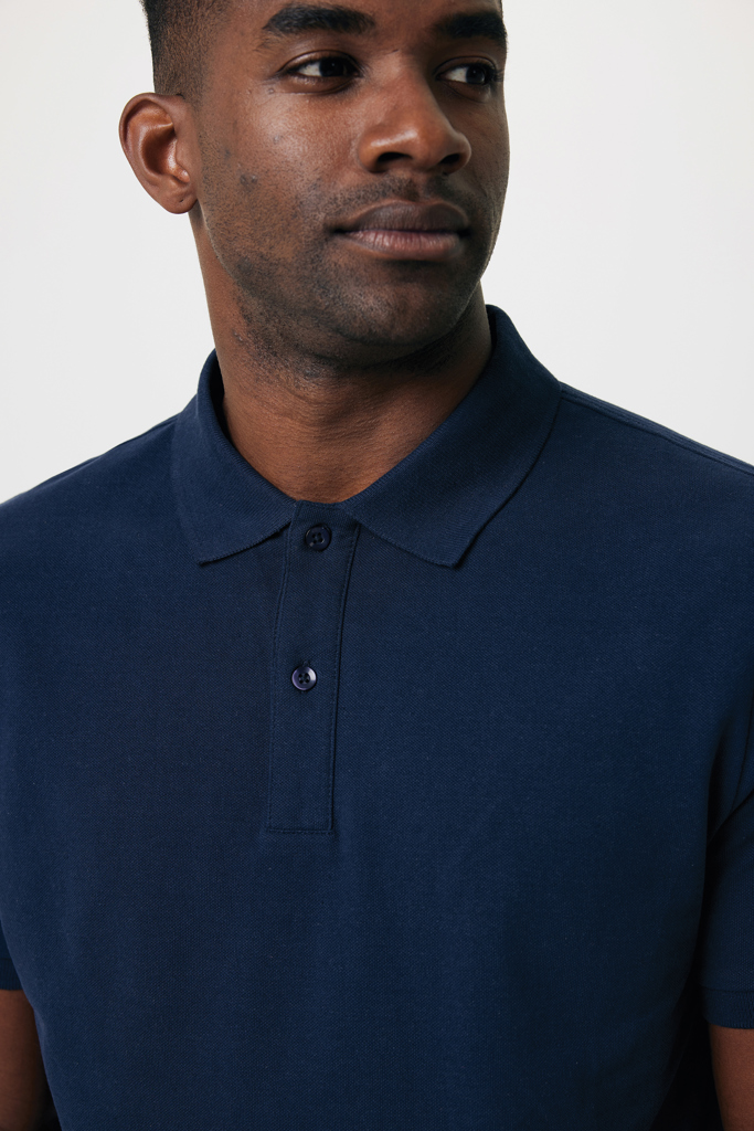 Polo Yosemite in cotone piquet riciclato, blu navy