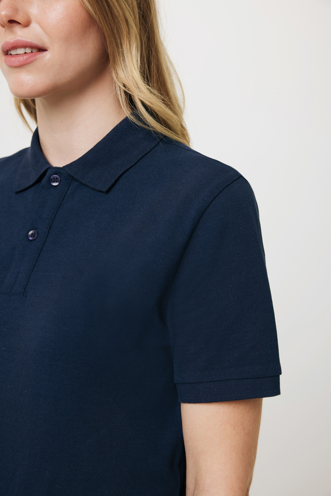 Polo Yosemite in cotone piquet riciclato, blu navy