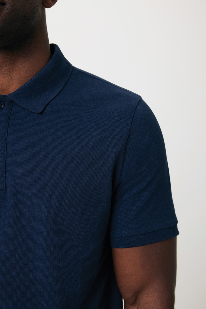 Polo Yosemite in cotone piquet riciclato, blu navy