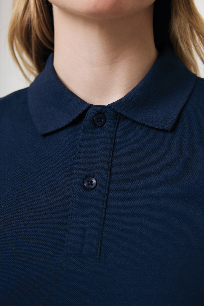 Polo Yosemite in cotone piquet riciclato, blu navy