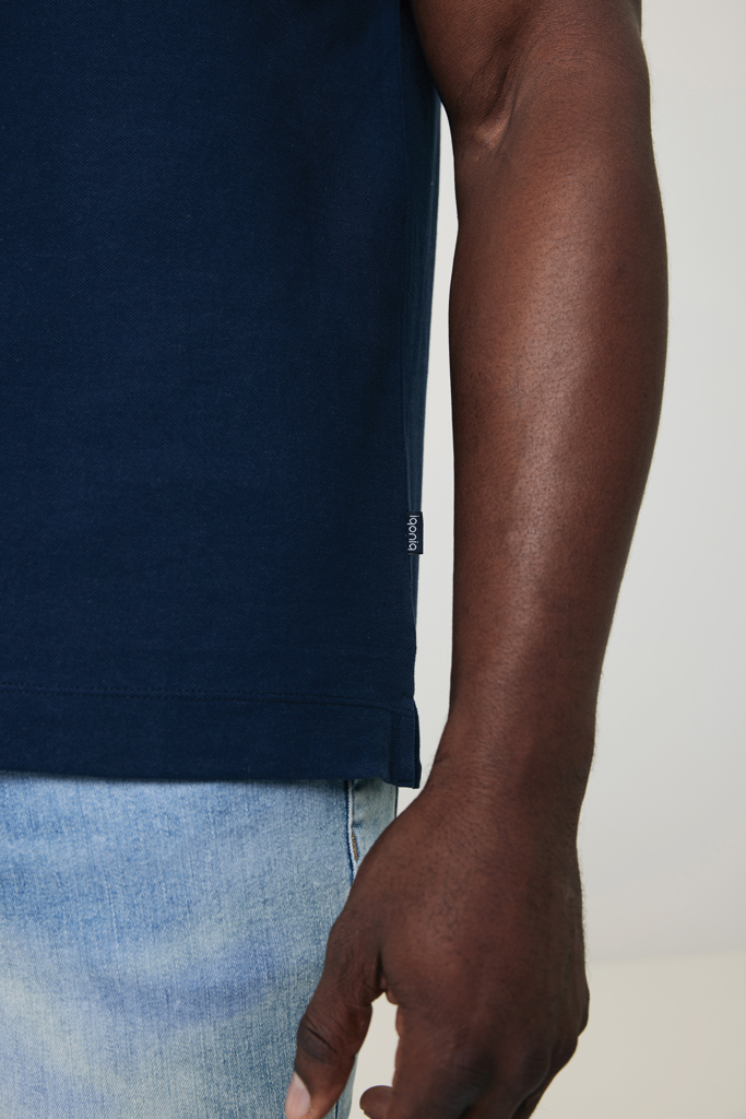 Polo Yosemite in cotone piquet riciclato, blu navy