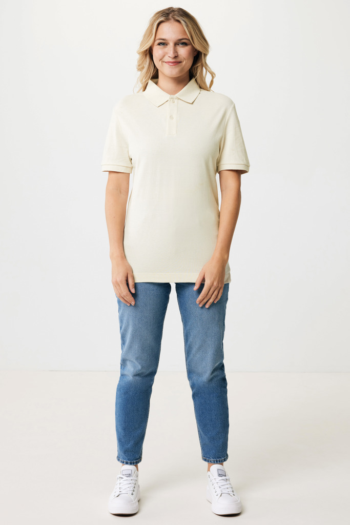 Yosemite recycled cotton pique polo, off white