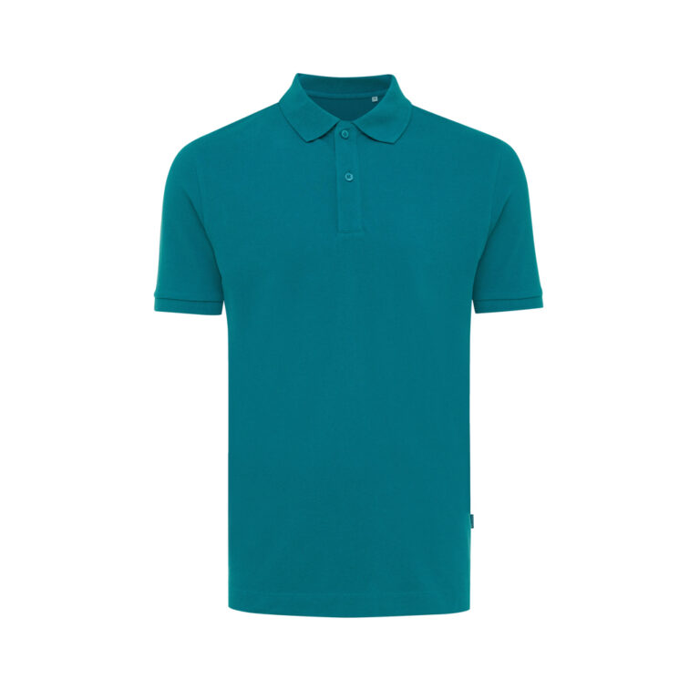 Polo Yosemite in cotone piquet riciclato, verdigris
