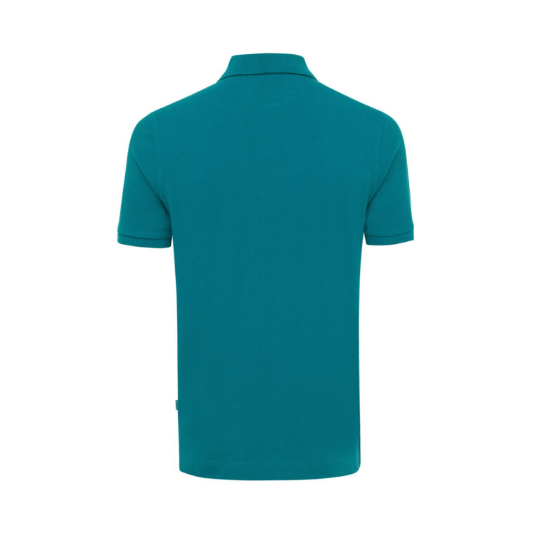 Polo Yosemite in cotone piquet riciclato, verdigris