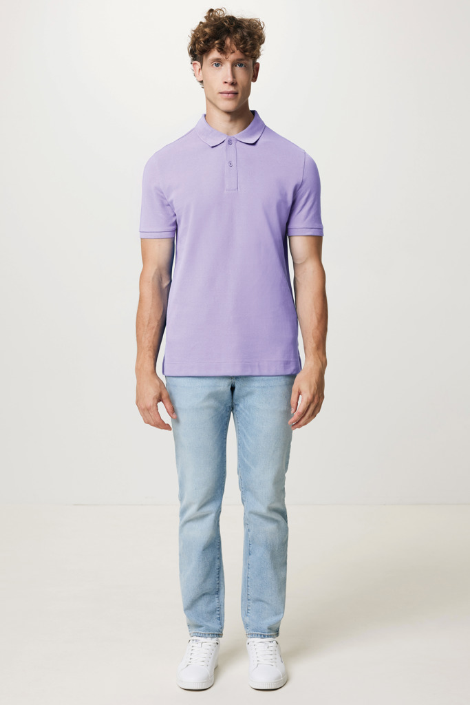 Polo Yosemite in cotone piquet riciclato, lavender