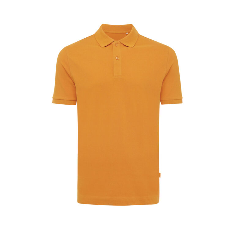 Polo Yosemite in cotone piquet riciclato, sundial orange