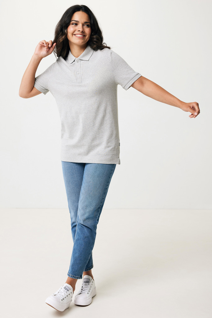 Yosemite Polo Pique Unisex Algodón Reciclado, heather grey