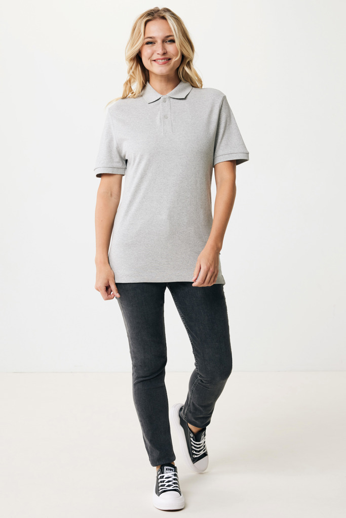 Yosemite Polo Pique Unisex Algodón Reciclado, heather grey