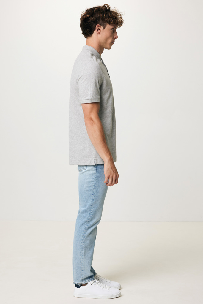Yosemite Polo Pique Unisex Algodón Reciclado, heather grey