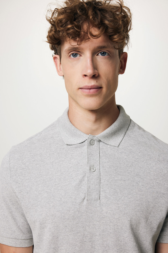 Yosemite Polo Pique Unisex Algodón Reciclado, heather grey