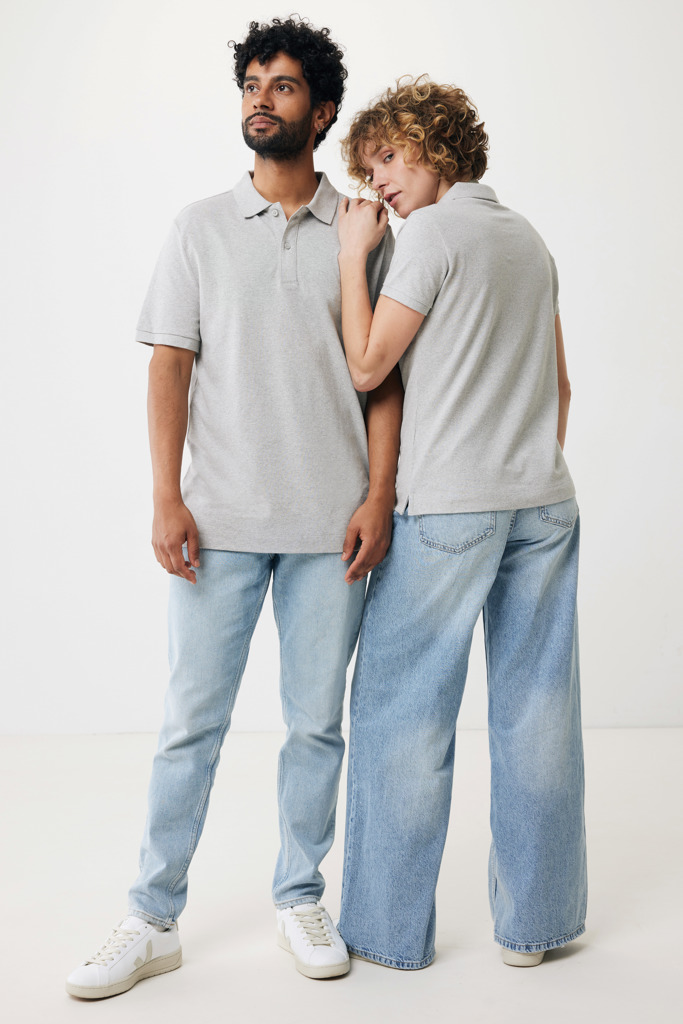 Yosemite Polo Pique Unisex Algodón Reciclado, heather grey