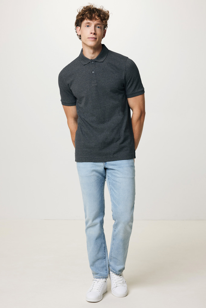 Yosemite Polo Pique Unisex Algodón Reciclado, heather anthra