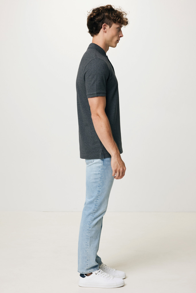 Yosemite Polo Pique Unisex Algodón Reciclado, heather anthra