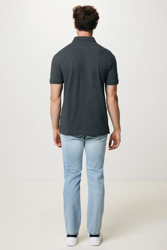 Yosemite Polo Pique Unisex Algodón Reciclado, heather anthra