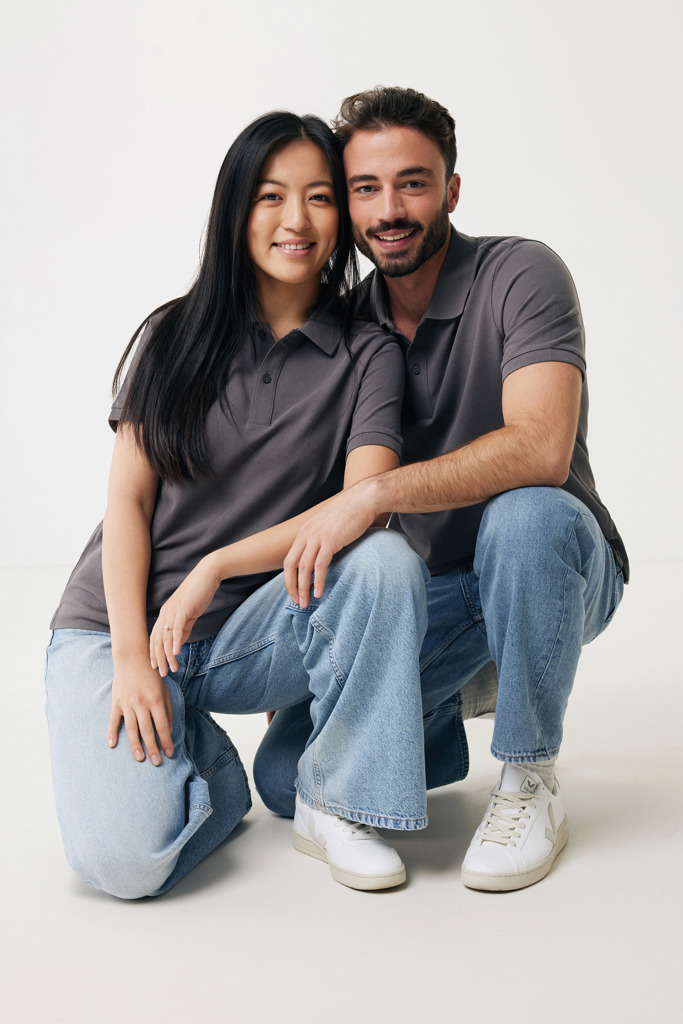 Yosemite pikétröja i återvunnen bomull, stenkol