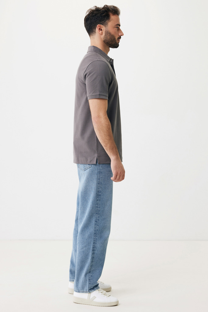 Yosemite pikétröja i återvunnen bomull, stenkol