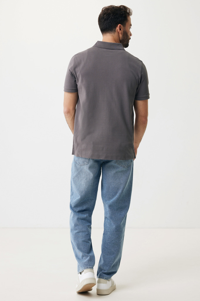 Yosemite pikétröja i återvunnen bomull, stenkol