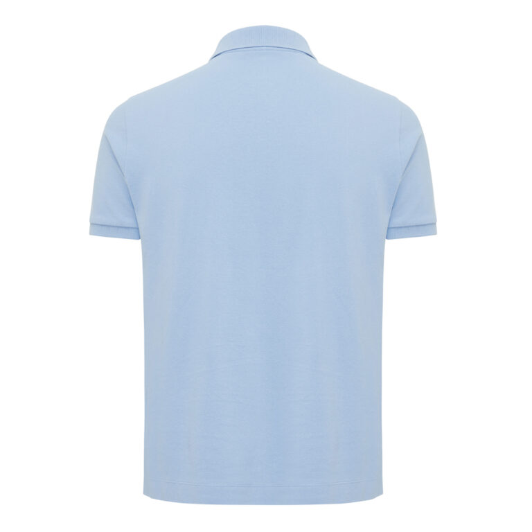 Yosemite recycled cotton pique polo, sky blue
