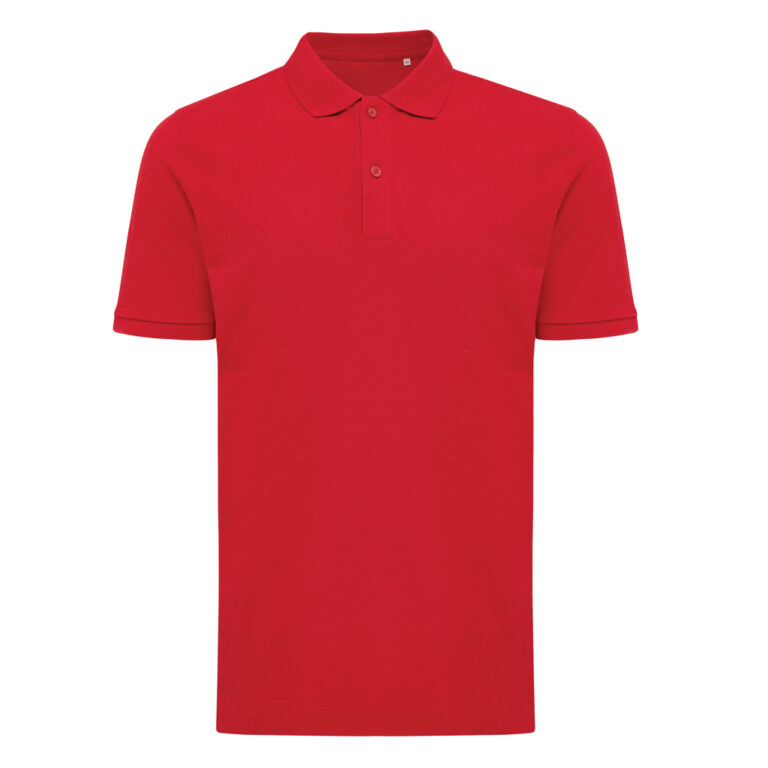 Polo Yosemite in cotone piquet riciclato, rosso ciliegio