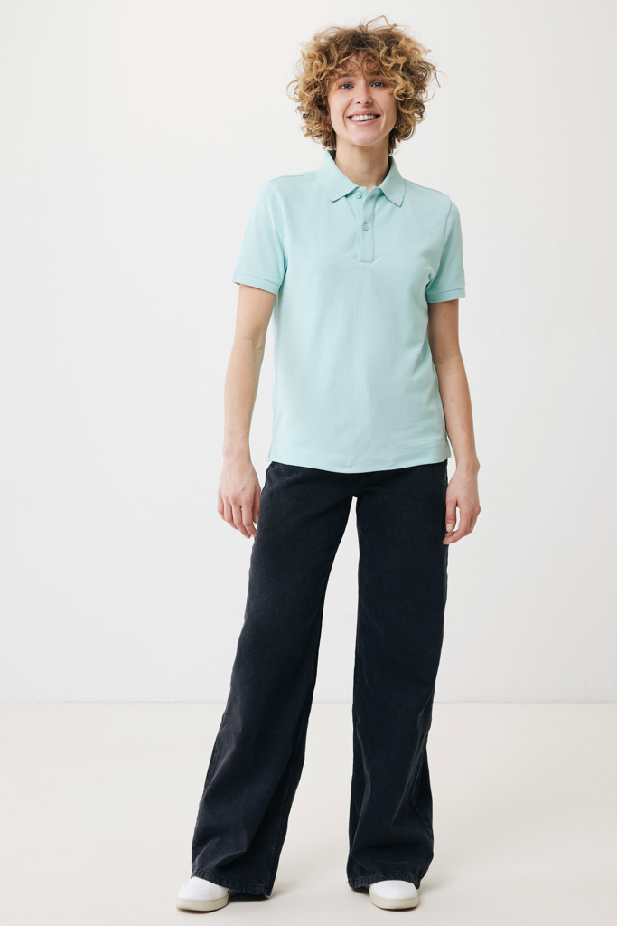 Yosemite recycled cotton pique polo, crushed mint