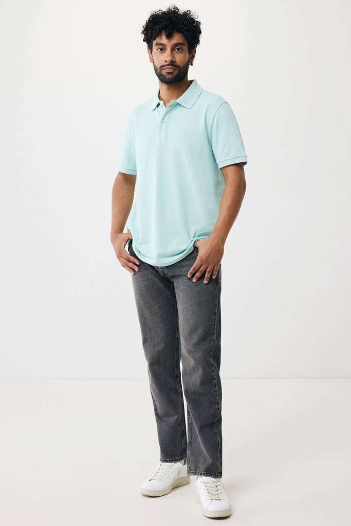 Yosemite recycled cotton pique polo, crushed mint