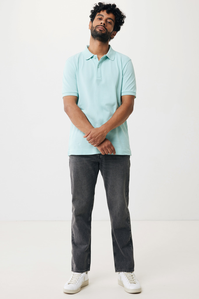 Yosemite recycled cotton pique polo, crushed mint