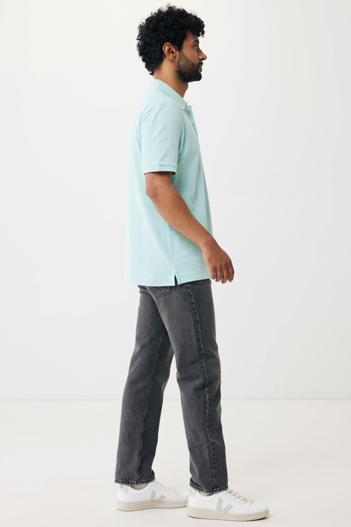 Yosemite recycled cotton pique polo, crushed mint