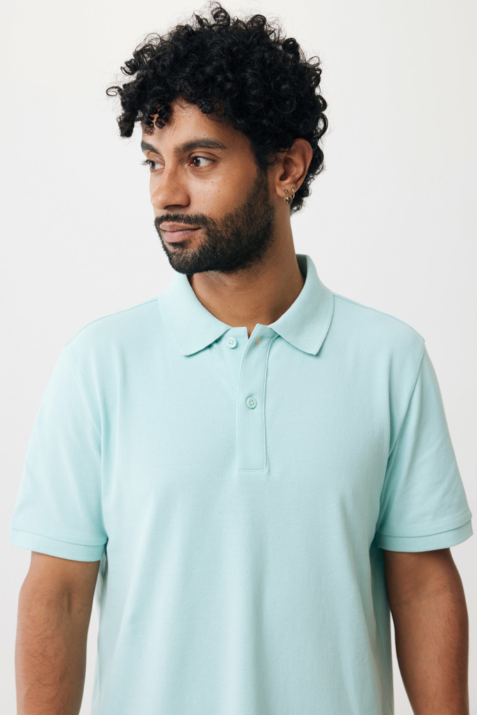Yosemite recycled cotton pique polo, crushed mint