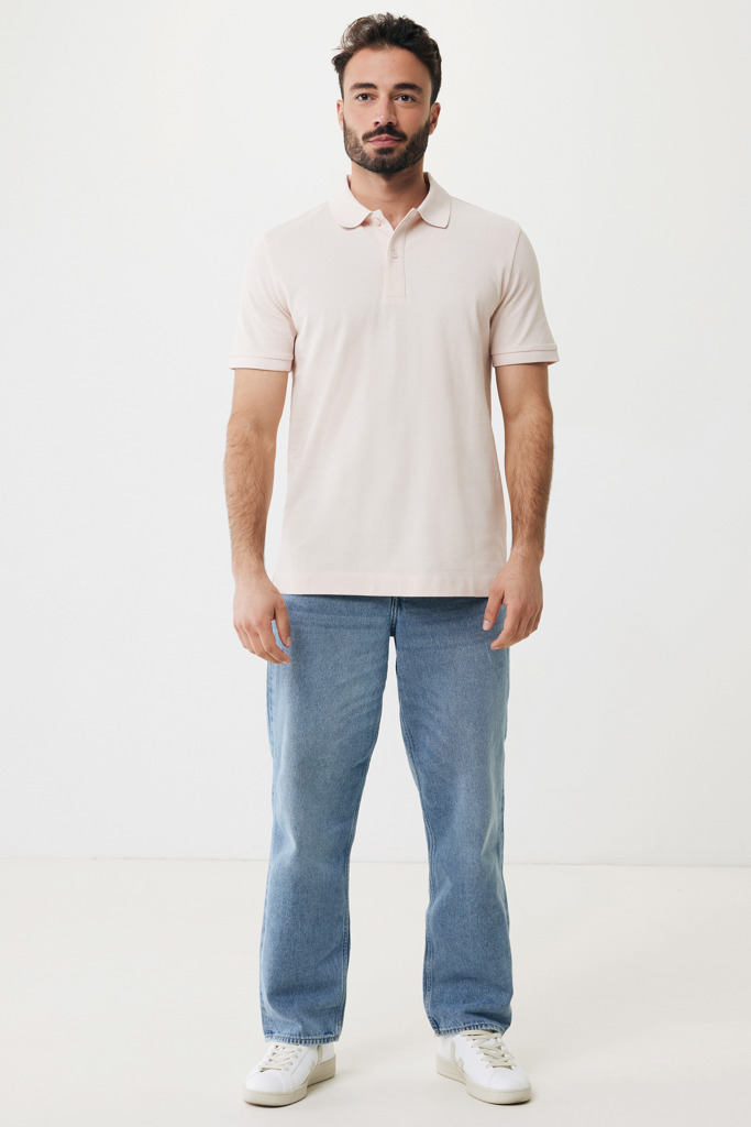 Yosemite recycled cotton pique polo, cloud pink