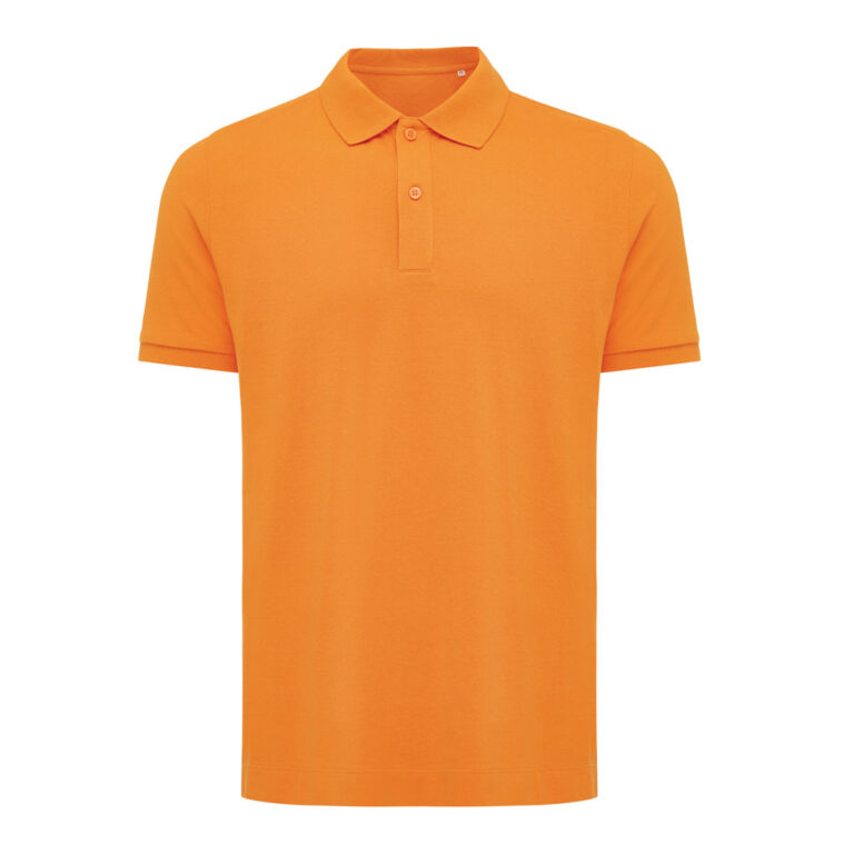 Yosemite recycled cotton pique polo, orange