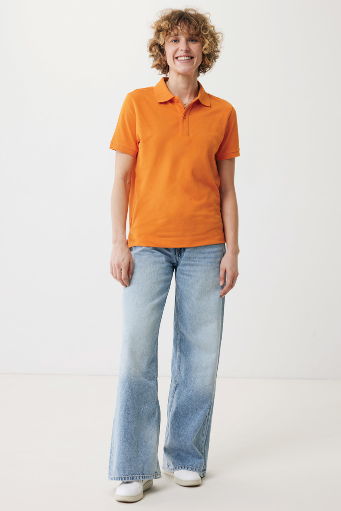 Yosemite recycled cotton pique polo, orange