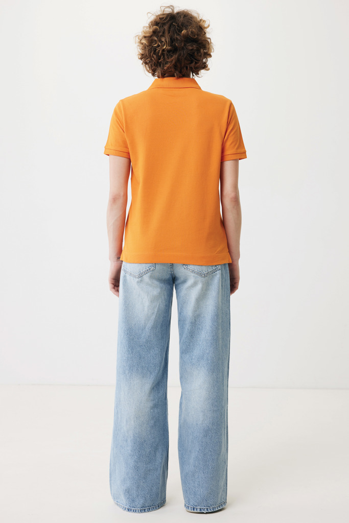 Yosemite recycled cotton pique polo, orange